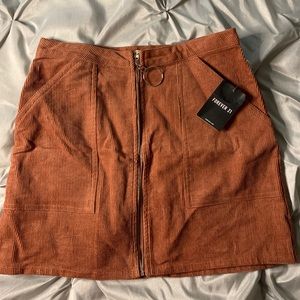 Corduroy mini skirt